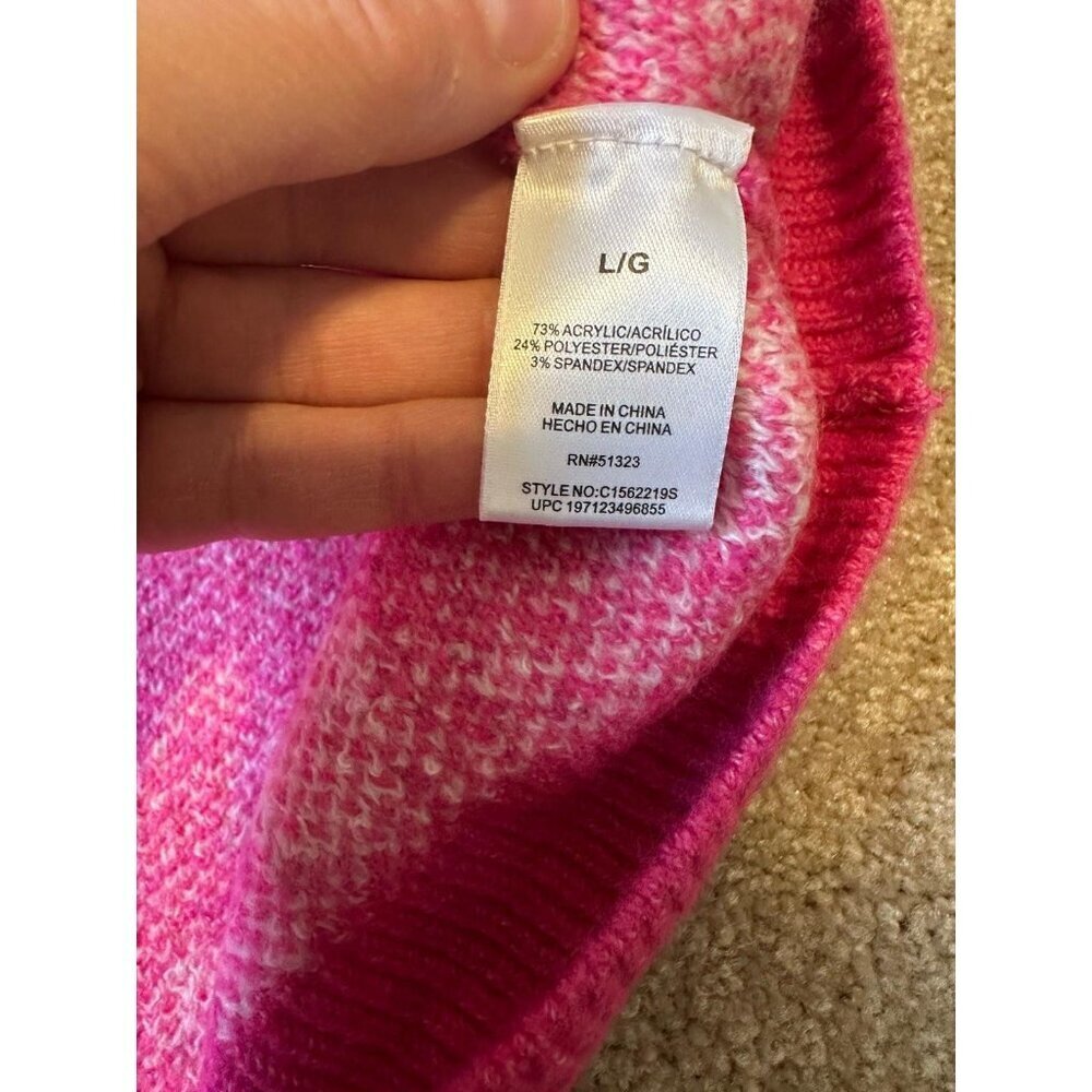 Vince Camuto Women's Long Sleeve Crewneck Valentine's Day Sweater Size Large - Picture 10 of 10